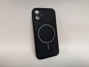 Чохол для iPhone 12 / Айфон 12, Soft Touch, протиударний, MagSafe, чорний