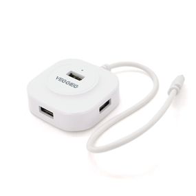 Хаб VEGGIEG V-C242 Type-C, 4 порти USB 2.0, 20 см,  White, Box