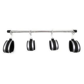 Розпірка з фіксаторами на руки та ноги DS Fetish, чорно-сіра, 57 см