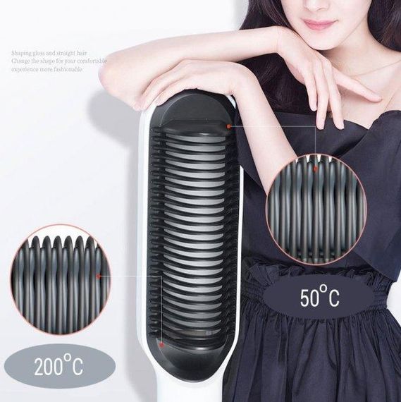Електрична гребінець-випрямляч Hair Straightener HQT-909 щітка для укладання волосся | Зображення 3