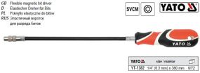 Отвертка YATO Польща викрутка гибкая 1/4" l=380 мм YT-1382