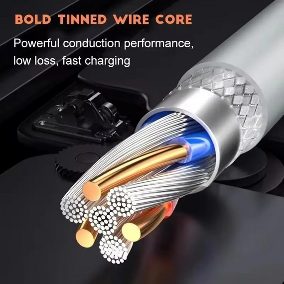 USB Type-C кабель 7A 120W швидке заряджання, нейлоновий 1 метр | Зображення 1