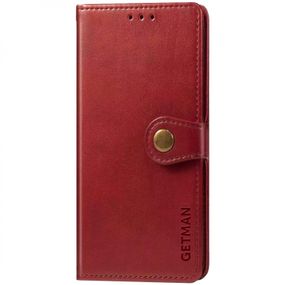 Кожаный чехол-книжка GETMAN Gallant (PU) для Samsung Galaxy A34 5G Красный