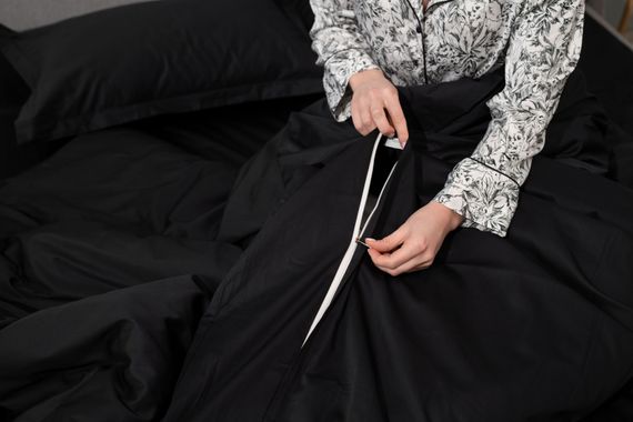 Підковдра Ardesto Mix&Match Premium, 200х220см, 100% бавовна, сатин, чорний (ART2022DVL) | Зображення 5