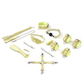 БДСМ-набір для початківців Liebe Seele Macaron 9pcs Bondage Kit-Melon, 9 предметів, мініванд Sex Aura