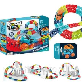 Автомобильная гоночная трасса с машинкой гибкий гоночный трек с машинками Cheangeble Track 138 pcs