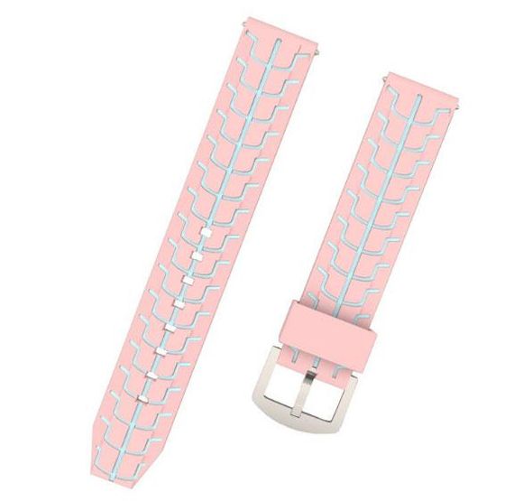 Силіконовий ремінець Primo Splint для годинника Samsung Gear S3 Classic SM-R770 / Frontier RM-760 - Pink&Grey | Зображення 3