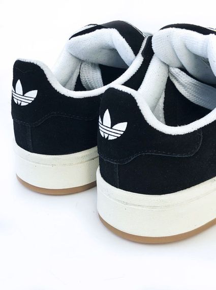 Демісезонні шкіряні кеди Adidas колір чорний, білий | Зображення 1