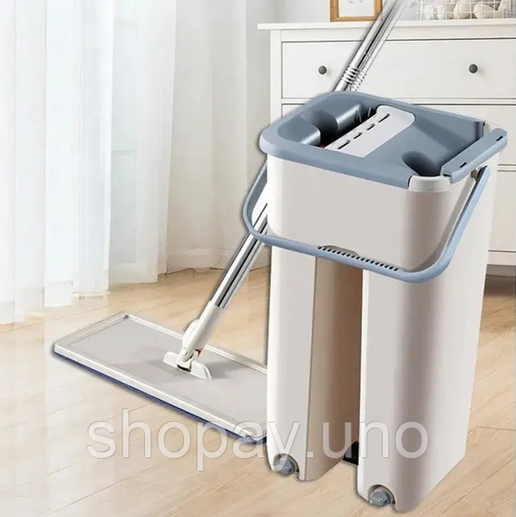 Швабра мікрофібра з віджимом + відро Scratch Cleaning Mop ∙ Швабра - ледарка cleaner 360 | Зображення 2