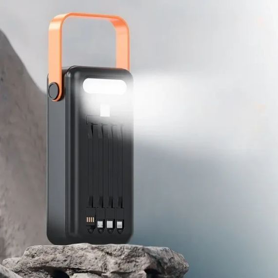 Портативна батарея зовнішня повербанк Power Bank 100000 mAh із сонячною панеллю та ліхтариком YM-638CX | Зображення 2