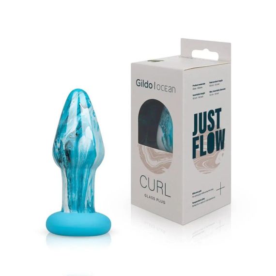 Стеклянная анальная пробка Gildo - Ocean Curl Glass Butt plug | Зображення 7