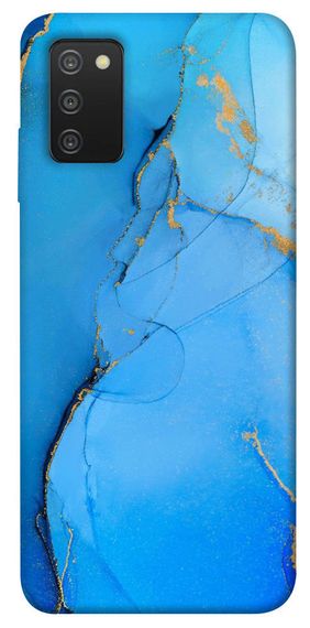 Чохол IBANAN Синій із золотом для Samsung Galaxy A03s, Синій