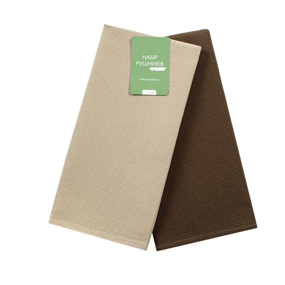 Набір рушників Home Line 64700 Україна 40x60  Вафельні Бежевий