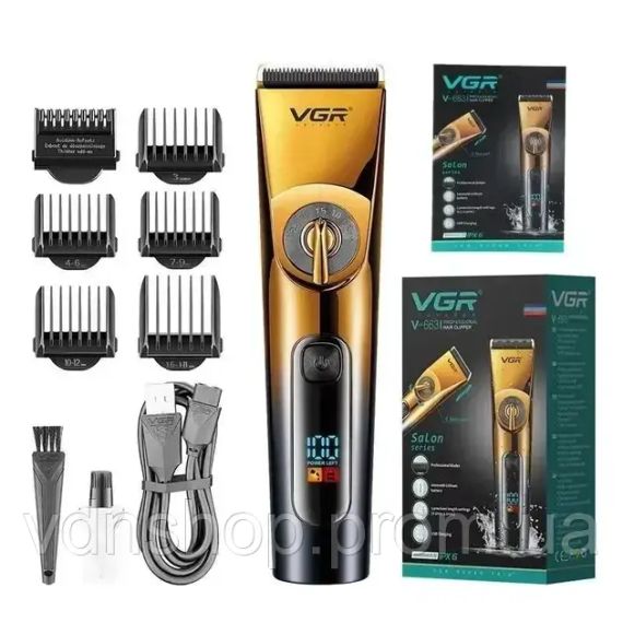 Машинка для стрижки волос для мужчин VGR V-663 Сменные насадки
