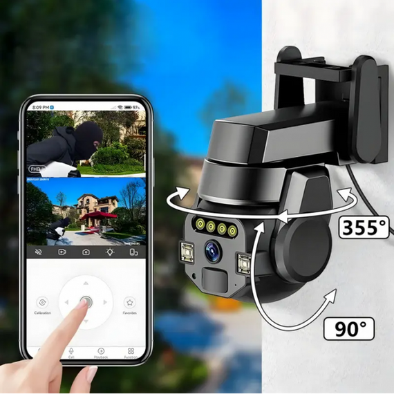 Камера наружная уличная поворотная WIFI CyberGuard OUTDOOR Q-812 FULL-HD 5Mp IP66 датчик движения | Зображення 3