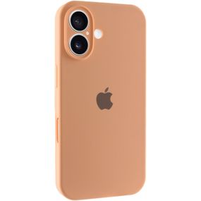 Чехол Silicone Case Full Camera Protective (AA) для Apple iPhone 16 Plus (6.7") Оранжевый / Cantaloupe