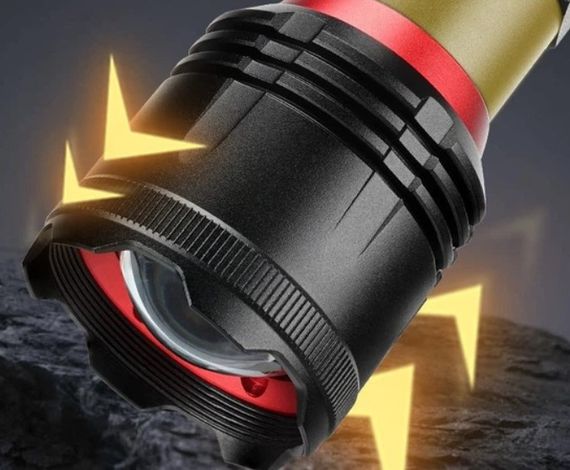 Ручной фонарь YEMAO YM-B631-D 2500LM линза для поджига 5000 mAh 5 режимов работы Черный | Зображення 3