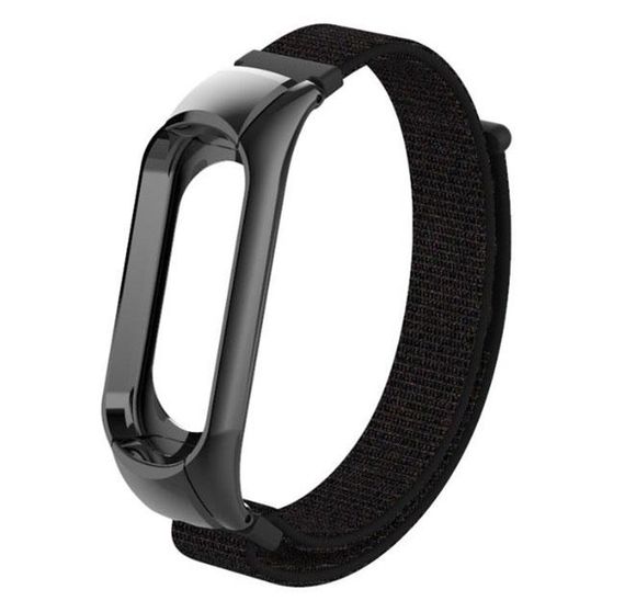 Нейлоновый ремешок для фитнес-браслета Xiaomi Mi Band 3 - Black
