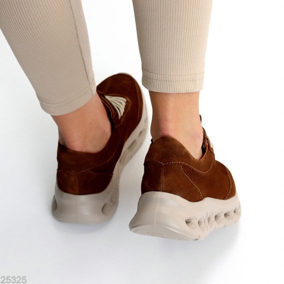 Молодіжні дизайнерські руді кросівки натуральна замша | Зображення 5