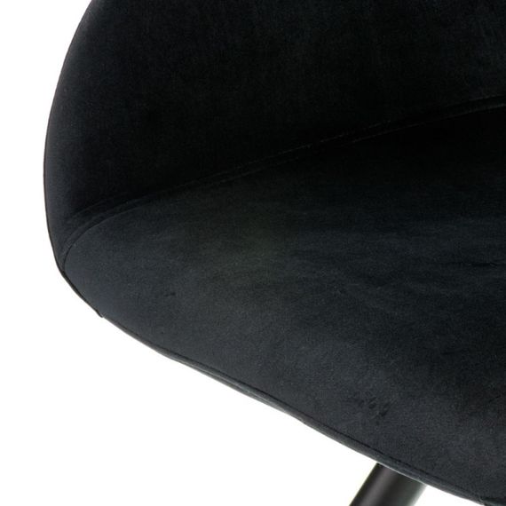 Мягкое кресло Reita black, черный бархат на черных металлических ногах | Зображення 9