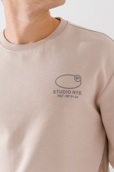 Світшот з принтом чоловічий 91-24 S Бежевий shop (2000990679512) | Зображення 3
