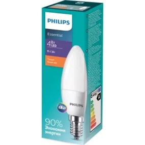 Лампа світлодіодна LED PHILIPS ESS LEDCandle 4W E14 840