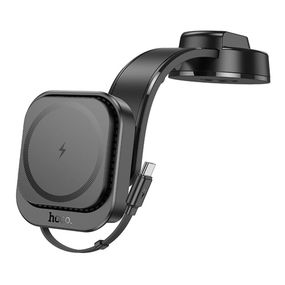 Автотримач Hoco HW24 Magnetic Wireless 15W Колір Чорний
