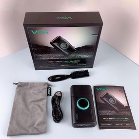 Комплект для стрижки та гоління VGR 2 в 1 V-977-377 Black, акумуляторна машинка з потужністю 7000-9000 RPM, LED-дисплей (45987-_2140)