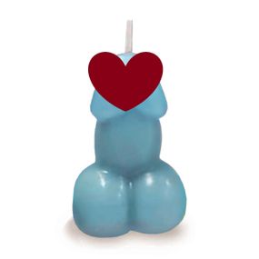 Свеча Eden’s Candle - Vanilla Scented Penis - Blue Sex Aura