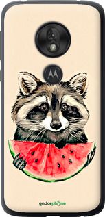 Чохол на Motorola Moto G7 Play Єнотик з кавуном "4605u-1656-2448"