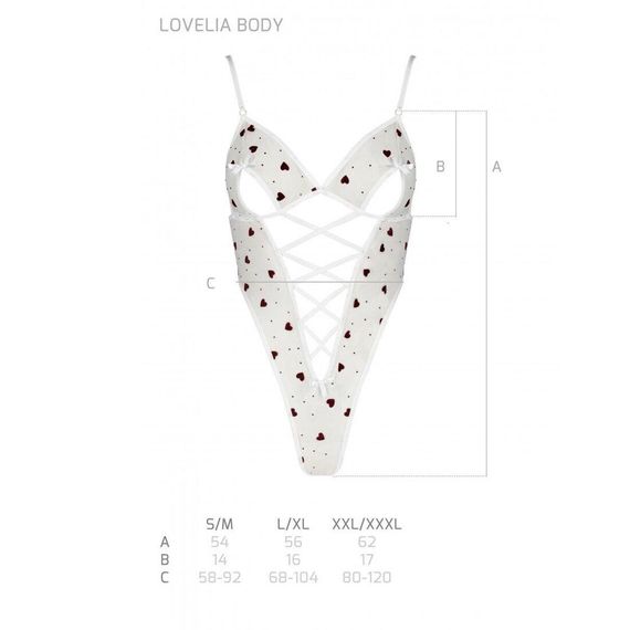 Еротичний боді з малюнком LOVELIA BODY white L/XL - Passion | Зображення 6