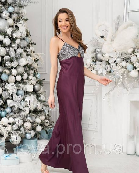 Платье для женщин цвет бордовый размеры S, M, L FI_009593 | Зображення 1