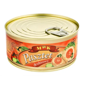 Паштет м'ясний курячий MK, 300 г, Польща