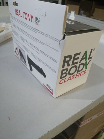 Фалоімітатор Real Body — Real Tony Black, TPE, діаметр 3,5 см (надірване паковання!!!) Sex Aura | Зображення 1