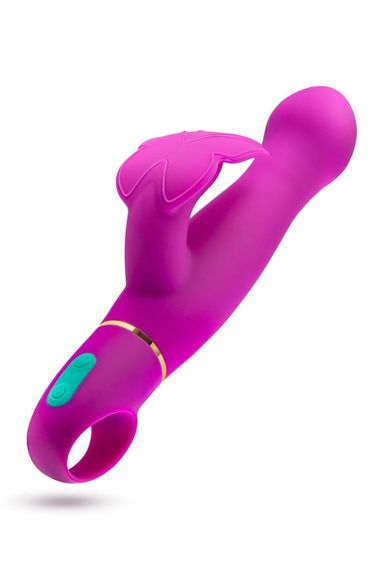 Вібратор з кліторальним відростком у вигляді метелика Blush Aria Naugnty AF рожевий Sex Aura | Зображення 2