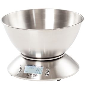 Ваги кухонні електронні Adler AD 3134 до 5 кг зі знімною чашею з нержавіючої сталі
