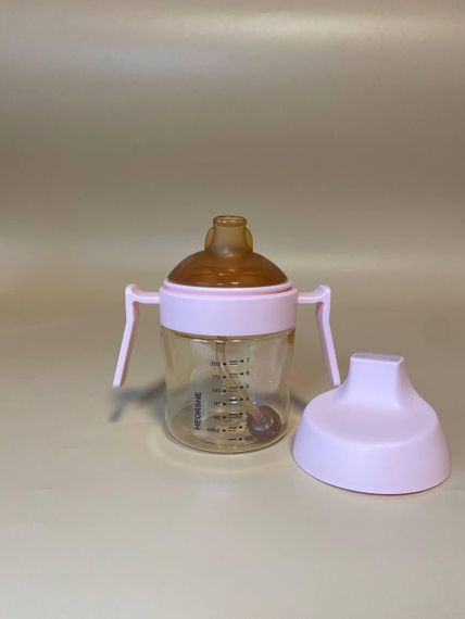 Поїльник дитячий HEORSHE 210 мл Рожевий | Зображення 5