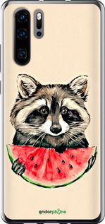 Чохол на Huawei P30 Pro Єнотик з кавуном "4605t-1621-2448"
