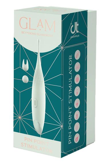 Вібратор для кліторальної стимуляції Dream Toys Glam Pin Point Stimulator, з двома насадками, м'ятний Sex Aura | Зображення 4
