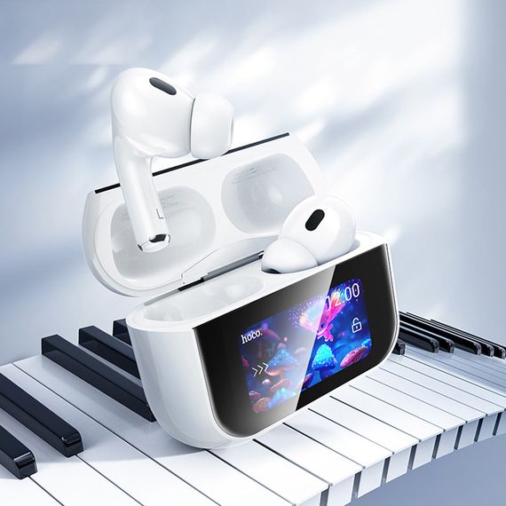 Бездротові TWS навушники Hoco EW79 Bright with Touch Screen ANC White | Зображення 7