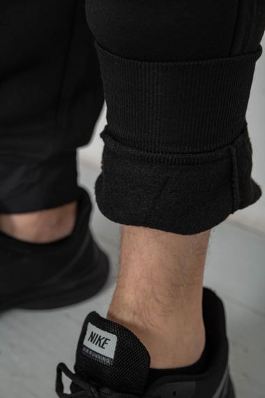 Спортивные штаны мужские на флисе, цвет черный, 244R6120 | Зображення 5