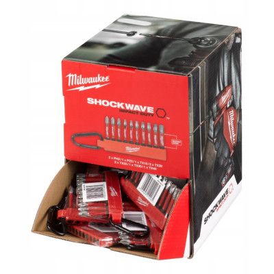 Набор бит Milwaukee с карабином ShW 2 x PH2/ 1 x PZ2/ 1 x TX15/ 2 x TX20/ 2 x TX30/ 1 x TX40 (4932480941) | Зображення 5