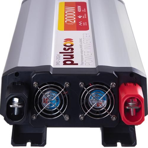 Перетворювач напруги PULSO/IMU-2024/24V-220V/2000W/USB-5VDC2.0A/мод.хвиля/клеми | Зображення 3