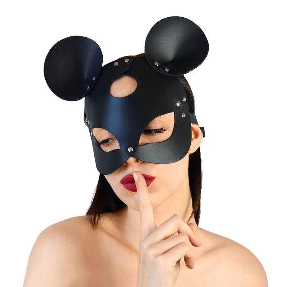 Шкіряна маска мишки Art of Sex - Mouse Mask, колір Чорний sexstyle