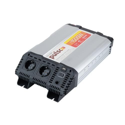 Перетворювач напруги PULSO/ISU-1500/12V-220V/1500W/LCD/USB-5VDC2.0A/син.хвиля/клеми