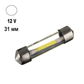 Автолампа Terra Festoon, цоколь SV8.5-8, COB-2, 31мм, белый, 12V
