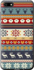 Чехол на Huawei Y5 2018 Рождественский орнамент "3303u-1500-17620"
