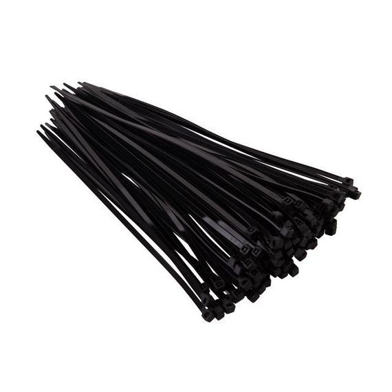 Хомут пластиковий 3,6*200 мм, чорний, 100 од. INTERTOOL TC-3621 | Зображення 1