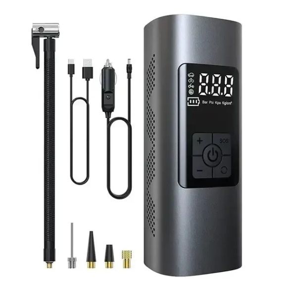 Акумуляторний електричний повітряний насос Neakhmer 12V 6000 мАг Black | Зображення 2