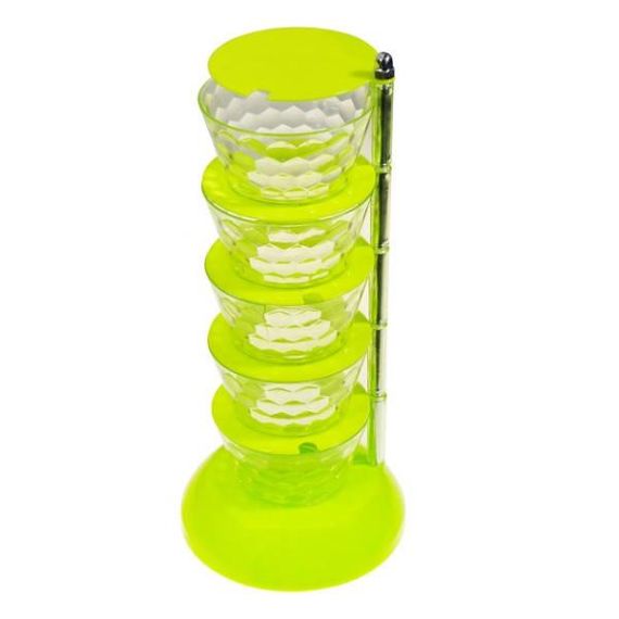 Організатор для спецій на 5 відділень Зелений